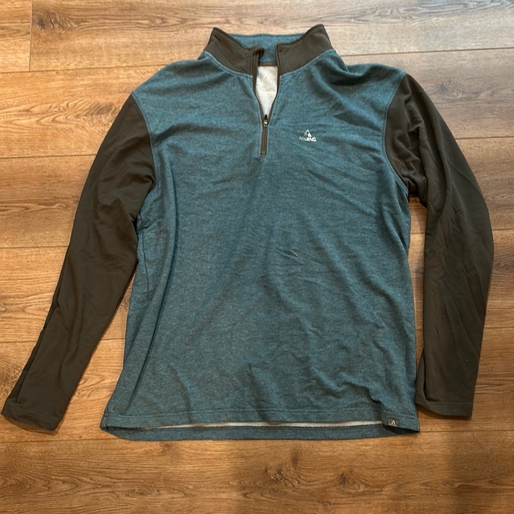 Blue and Black Quarter-Zip Pullover